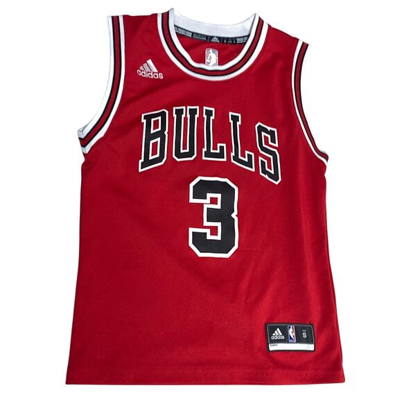 Chicago Bulls Dwyane Wade #3 Jersey Adidas Size Small Red NBA Basketball Tank - Picture 1 of 8